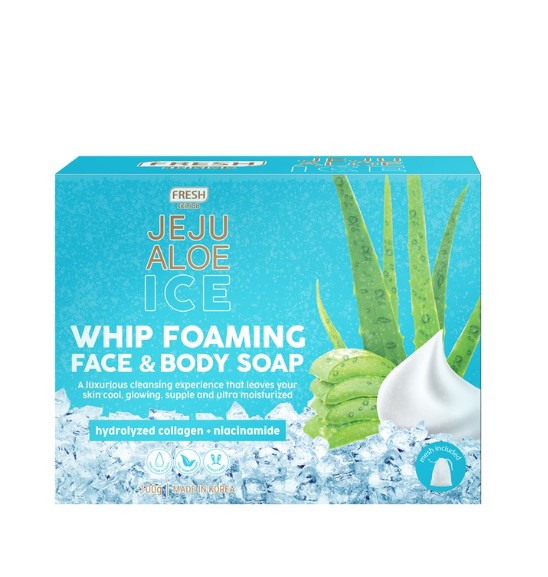 Fresh Jeju Aloe Ice Whip Foaming Face & Body Soap 100g