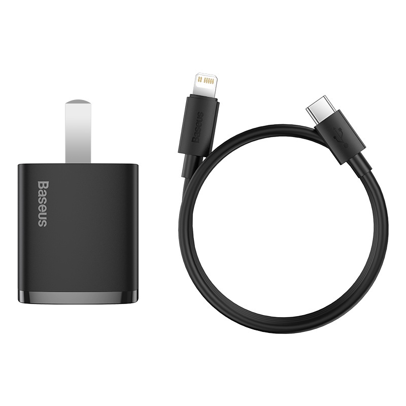Baseus 20W Fast Charger 1C PD Quick Charging for i13 Pro Max mini With Type-C to iP Cable