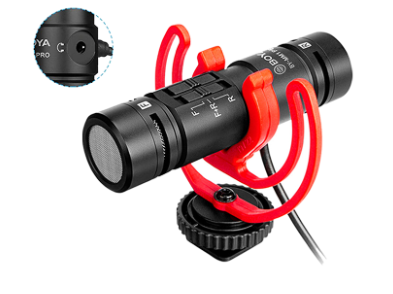 Boya BY-MM1 Pro Condenser Shotgun Microphone Dual-Capsule Super-Cardioid On-Camera Mic for Smartphone Tablet DSLRs Camcorder