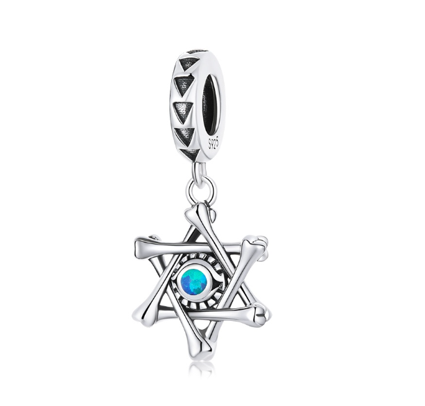 Bamoer 925 Silver Devil Eyes Dark Style Personality Fashion Charm Diy Bracelet Or Necklace Accessories Jewelry D12