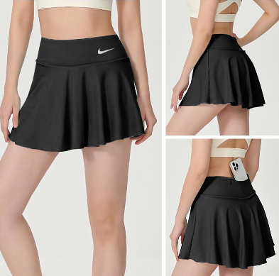 High Waist Sports Skirt With Cycling and Pocket for Women Volleyball Running Yoga Gym