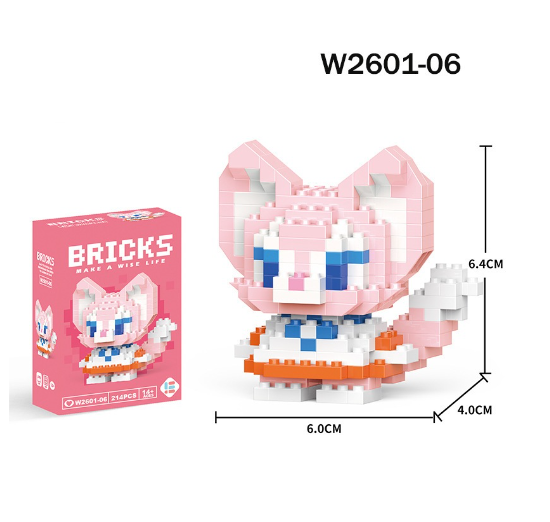 Mini Building Block Assembled Small Particles Bricks Toys For Kid Birthday Gift Cute Cartoon Blocks M2
