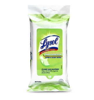 Lysol Antibacterial Hand & Body Wipes 10 Pulls