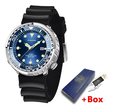 LIGE Original Watch Men Sports Quartz Watches Waterproof Date Watch chronograph Relo Male  SILVER BLUE