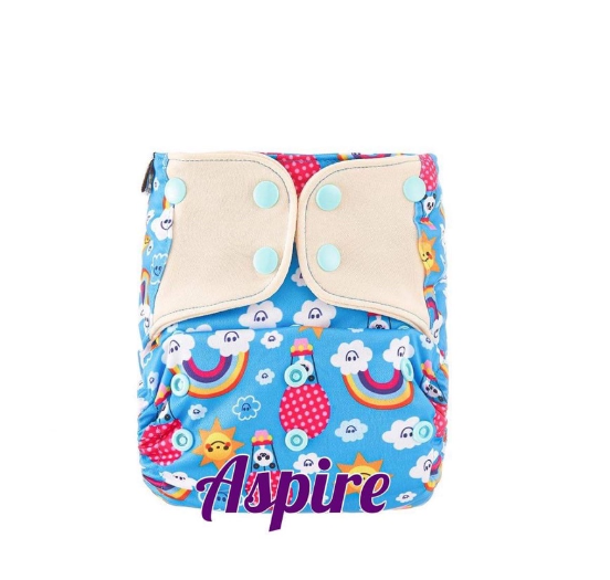 Booldeet Posh Cloth Diaper Newest Prints with 4-Layer Contoured Microfiber Insert S20