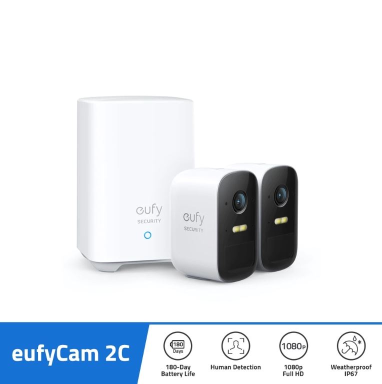 eufy by Anker eufyCam 2C, 2 Cam Kit, Wireless Home Security Camera, CCTV Camera, Outdoor Camera