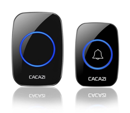 Cacazi A10 Intelligent Small Ac 100-240v Wireless Doorbell Waterproof 300m Range Door Bell Home