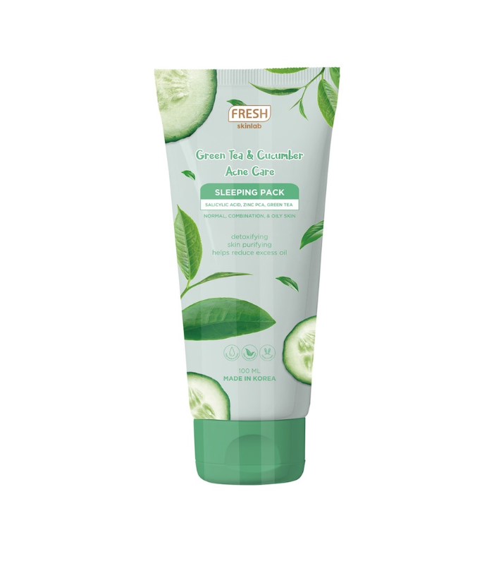 Fresh Skinlab Green Tea and Cucumber Acne Care Sleeping Pack 100ml