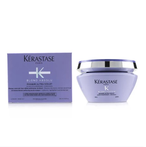 Kerastase Blond Absolu Masque Ultra-Violet Anti-Brass Blonde Perfecting Purple Masque Lightened Cool Blonde Hair 200ML