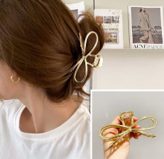 Women Metal Bowknot Hair Claw Alloy Hairpin Hair Styling Tools Girls Hair Accessories