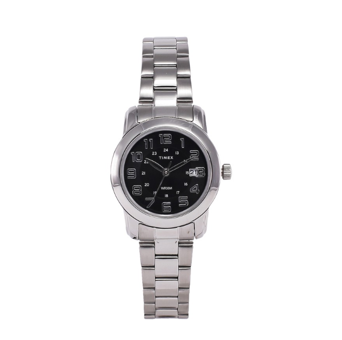 Timex L115 Series Silver Stainless Steel Analog Quartz Watch for Women TWEL1151E CLASSICS