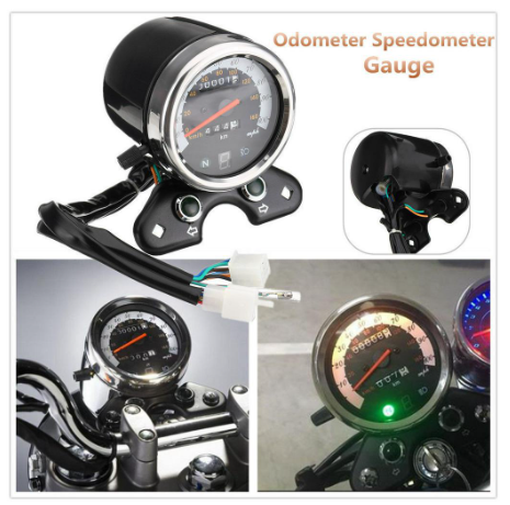Universal Motorcycle Speedometer Odometer Motorcycle Speedometer With LED Indication Gear Display