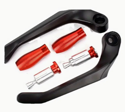 A Pair Of Motorcycle Modified Accessories Aluminum Alloy Digital Control Motorcycle Handlebar Guards, Universal Horn Protective Rod Bow Digital Control Anti-Drop Brake Hand Guards Durable Multiple Col