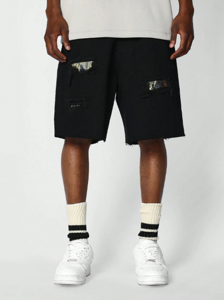 SUMWON Distressed Denim Short