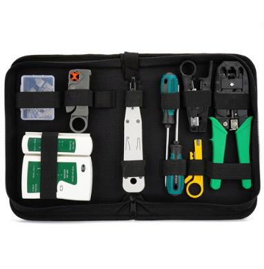 Network Cable Tester Tool Lan Utp Wire Stripper Screwdriver RJ45 Connector Crimping Tool Set