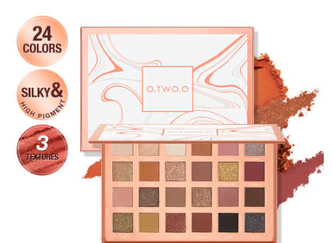 O.TWO.O 24 Colors Eyeshadow Palette Matte Shimmer Long Lasting Eye Makeup