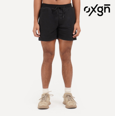 OXGN Generations Urban Fit Knit Shorts For Men (Black/Caramel)