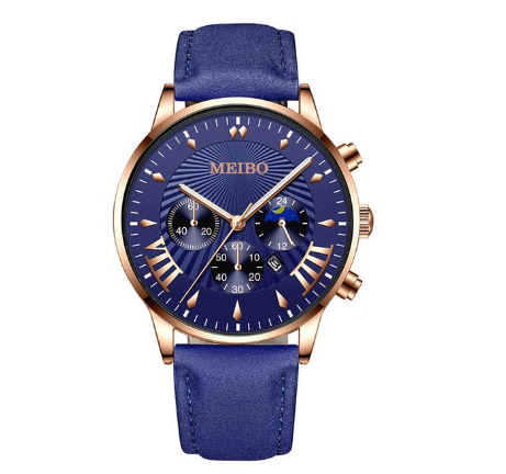 Luxury Gold Watch Men Fashion Calendar Display Stainless Steel Quartz Watch Waterproof Men's Wacthes 2