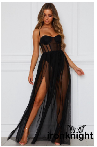 Women´s Mesh Sheer Sling Bikini Cover Up Casual Star