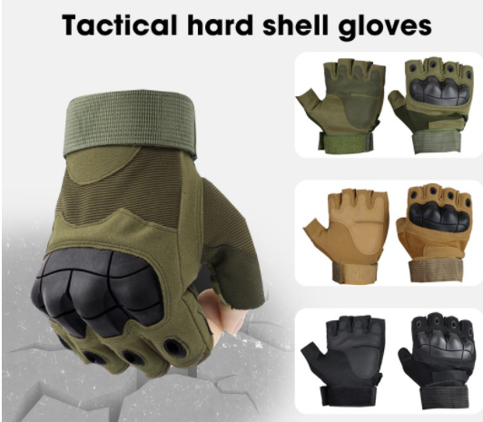 Half Finger Motorcycle Gloves Bicycle Half Finger Gloves Army Fighting Combat Mittens Outdoor CA-41