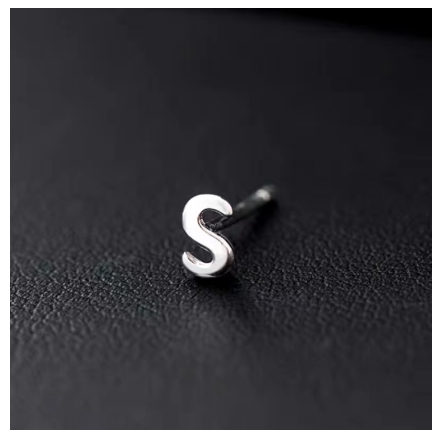 A-Z Initial Letter Stud Earrings for Women Girls Birthday Gift Silver Plated 26 Alphabet Name Ear Piercing Jewelry S