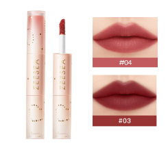 ZEESEA Feather Mist Double-Headed Lip Mud High Pigmented Matte Lip Glaze Liptint Lip