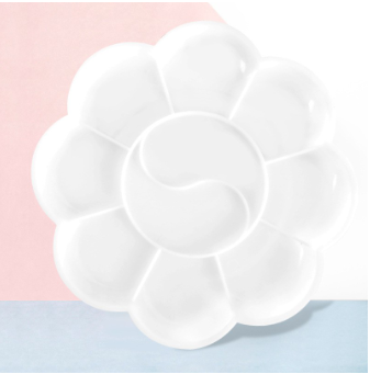 SeamiArt 1pc 85mm Dia. Plastic Palette For Acrylic Oil Gouache Painting Art Tools Stationery