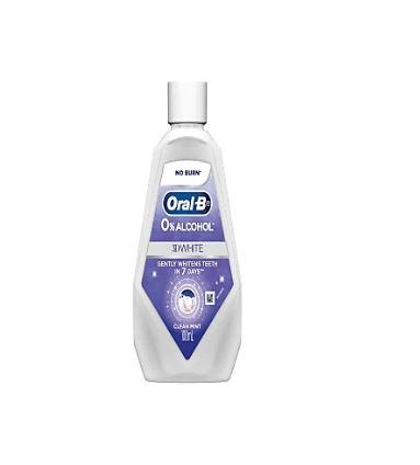 Oral-B 0% Alcohol 3D White Clear Mint Mouthwash 100ml