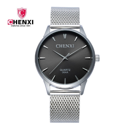 CHENXI Famous Brand Original Brand Stainless Steel Quartz Watch Men's Business Analog Watch Silver Strap 2 Color Dial Watch M21