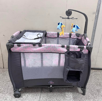 Babies Coessentials Pack n Play On The Go Crib Playpen Rocking Features with Hanging Toys