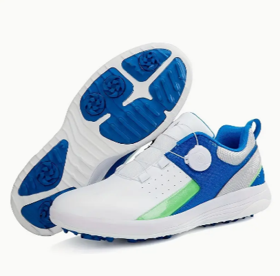 Men's Professional Golf Shoes With Good Grip, Comfy Casual Rotating Buckle Design Sneakers For Men's Outdoor Activities