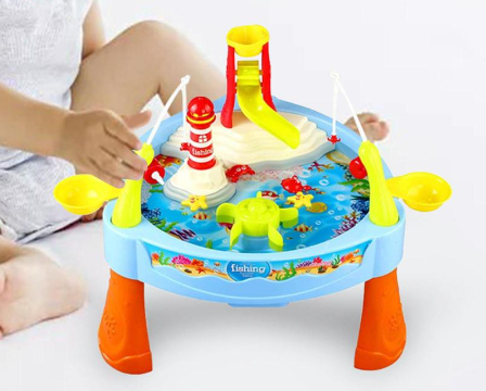 Water Table Toys, Summer Outdoor Toys , Activity Tables Kids Fishing Toys, Electronic Toy for Beach Outside Kids