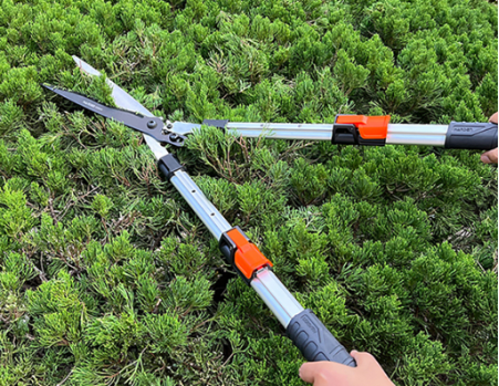 Harden 630534 Telescopic Hedge Shear 29.5-34.5Inch Aluminum tube Carbon Steel Garden Hand Dual Sheet