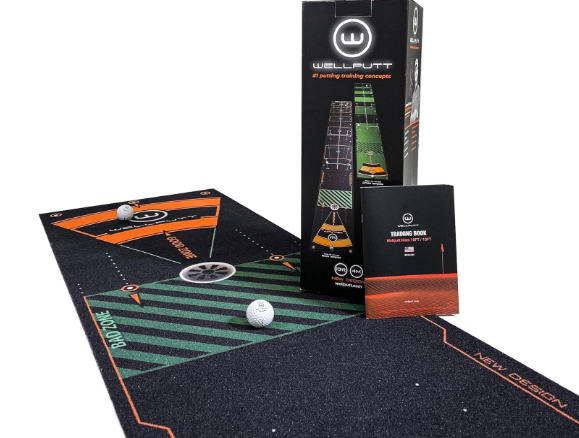 WELLPUTT - Golf Putting Training Mat - 13ft Black