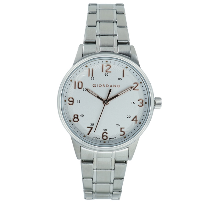 Giordano Classic Ladies Silver Stainless Steel Watch for Women G2812-11