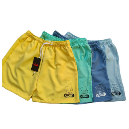 Trendy Bart Simpson plain Taslan Shorts For Men WIith 2 Sides Pocket