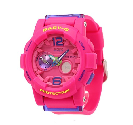 Casio Baby-g BGA-180-4B3 Digital Analog Rubber Strap Watch For Women
