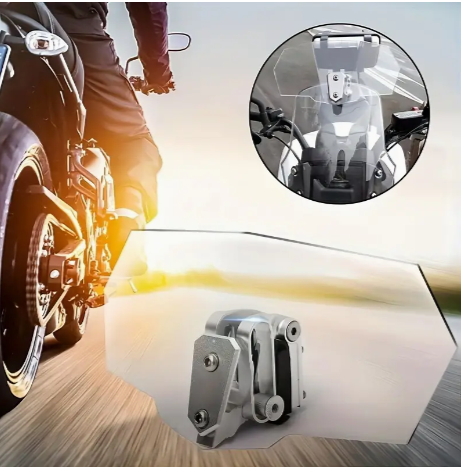 Motorbike Clip On Windshield Wind Screen Extension Spoiler Wind Deflector