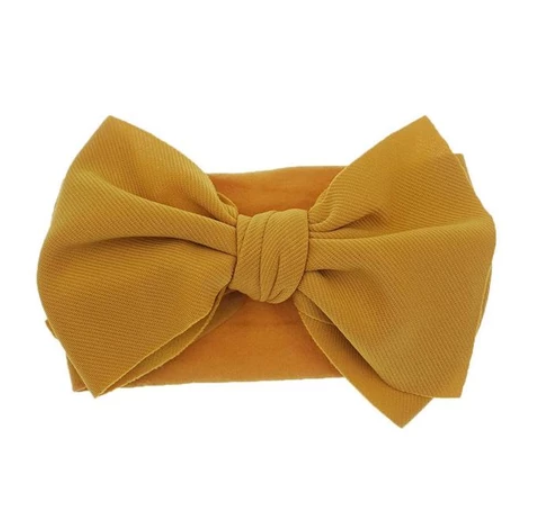New Baby Nylon Headband Simple Solid Color Children's Hair Accessories High Elastic Bow Infant Headband BH11