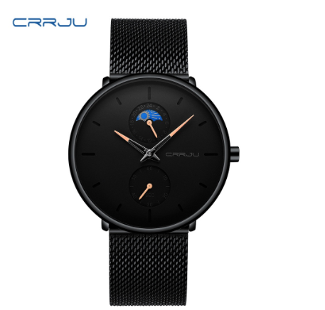 CRRJU Men's Watch Stainless Steel Casual Business Sports Quartz Waterproof 2162 XM No Box M013