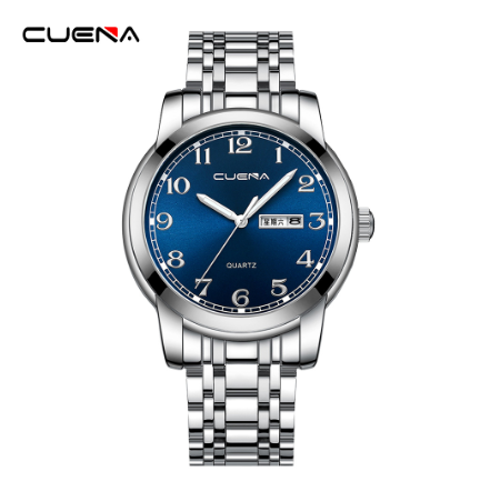 CUENA Original Men's Watches Fashion Brand Digital Creative Dial Business Casual Sports Quartz Waterproof 6105 01