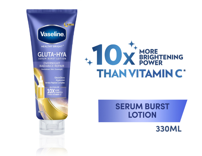 Vaseline Gluta-Hya Serum Burst Lotion Overnight Radiance Repair 330ML