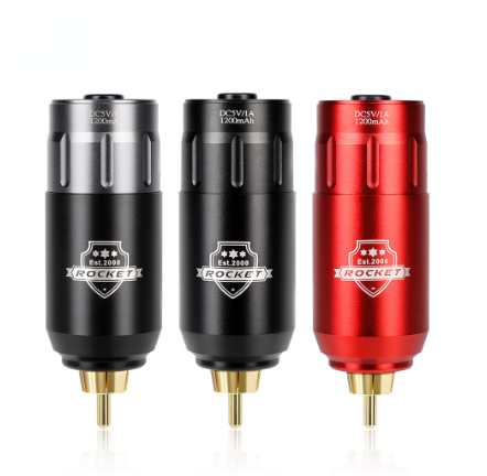 Tattoo Pen Battery RCA Connector Mini Wireless Power Supply For Tattoo Rotary Machine Pen Voltage Display Type-C (1200mAh )