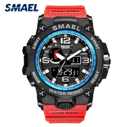 Original Luxury Fashion Waterproof Luminous Men Fashion Casual Quartz Watch Men LED Digital Sports Wrist Watch RED