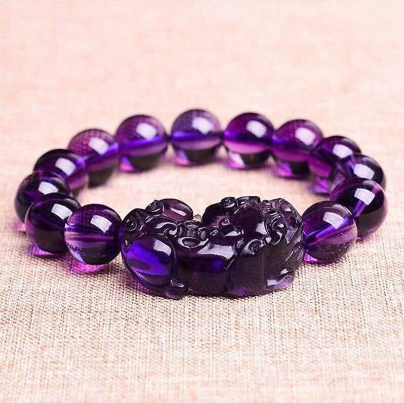 Feng Shui Pi Xiu Black Obsidian Bracelet Crystal Bead