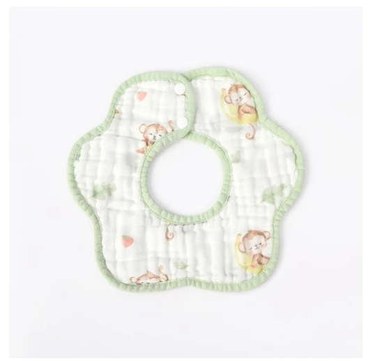 CleverMama Drool Baby bibs 360 Rotating Muslin Cotton Absorbent Teething Baby Bibs CMB15