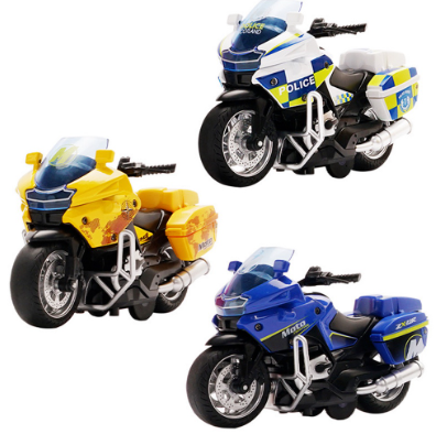 1:14 Police Patrol Motorcycle Diecast Alloy Car Model Pull Back Vehicles Car boys Toys For Kids Gift