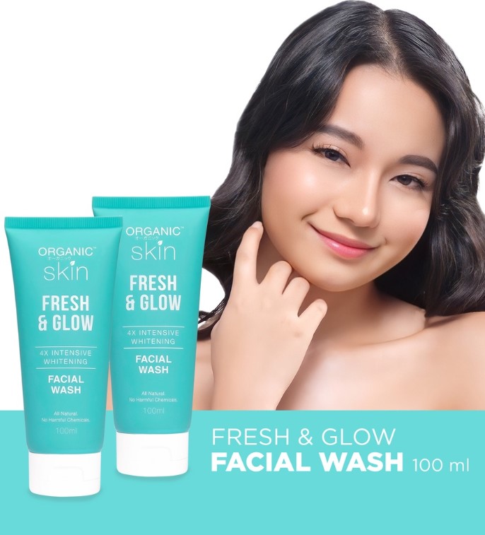 Buy 1 Take 1 Fresh & Glow Organic Skin Japan 4x Intensive Whitening Facial Wash Cleanser 100ml