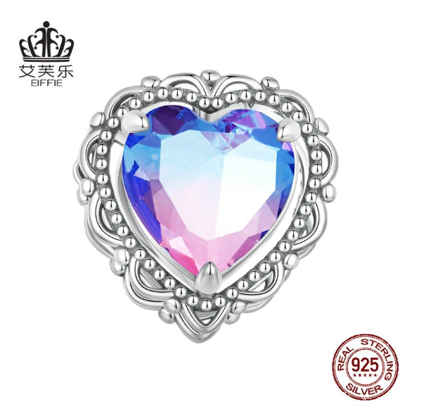 Clover Sea Turtle Cherry Charms 925 Silver Bracelet Accessories Lovers Diamond Inlaid Beads 004