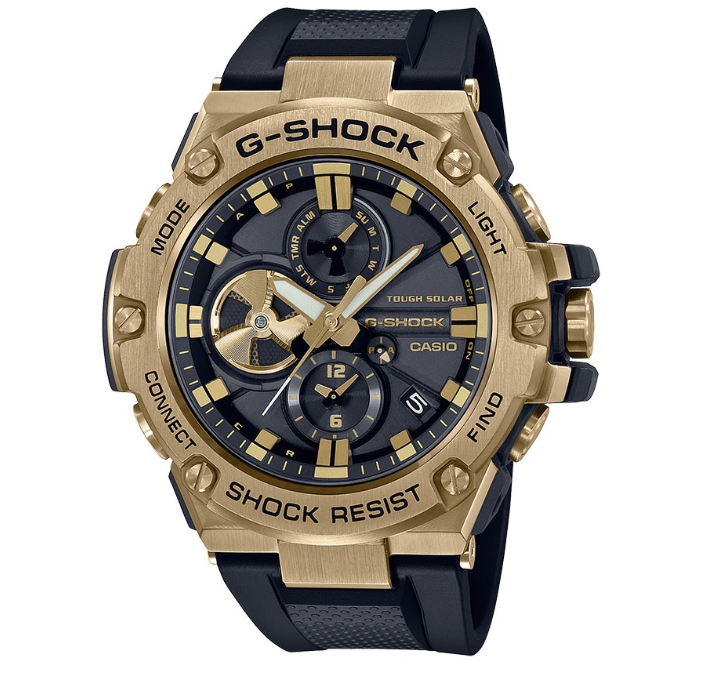 Casio G-Shock G-Steel Black Resin Analog Watch For Men CGST-B100GB-1A9DR